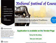 Tablet Screenshot of medievalfestivalofcourage.org